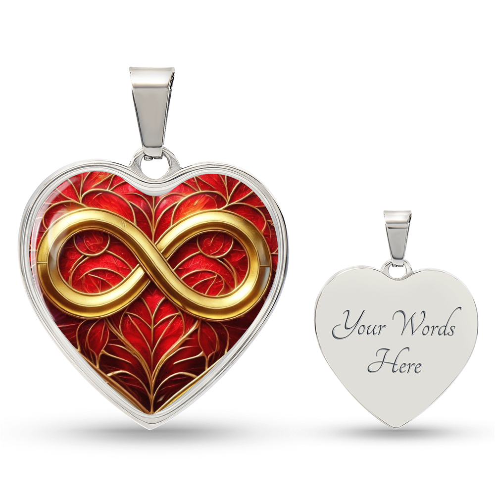 Red Infinity Heart Luxury Pendant Necklace