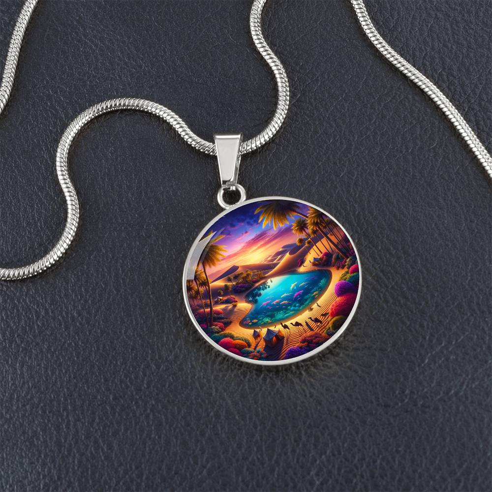 The Oasis Circle Pendant Necklace