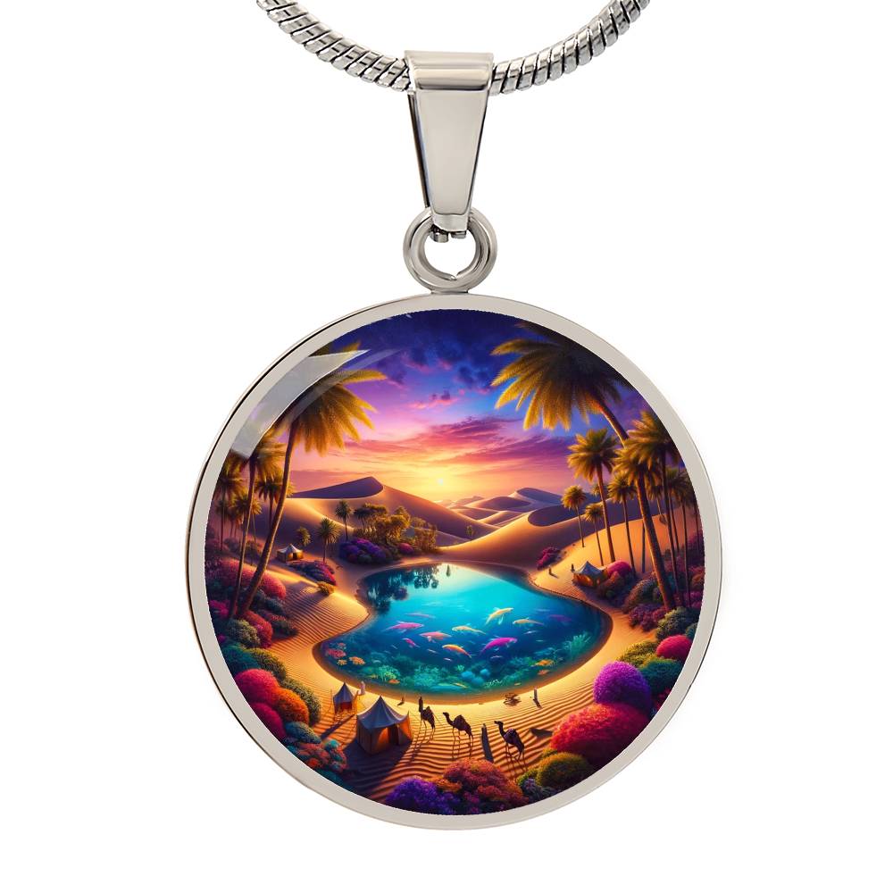 The Oasis Circle Pendant Necklace