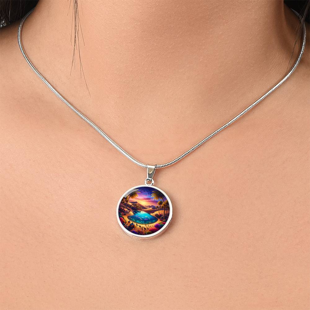 The Oasis Circle Pendant Necklace