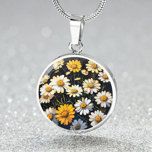The Daisies Circle Pendant Necklace