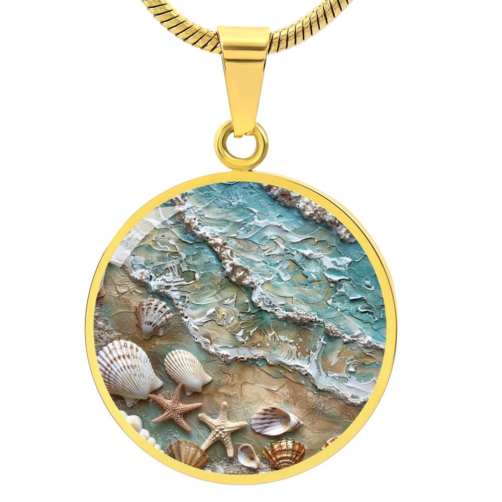 The Coastal Beach Circle Pendant Necklace