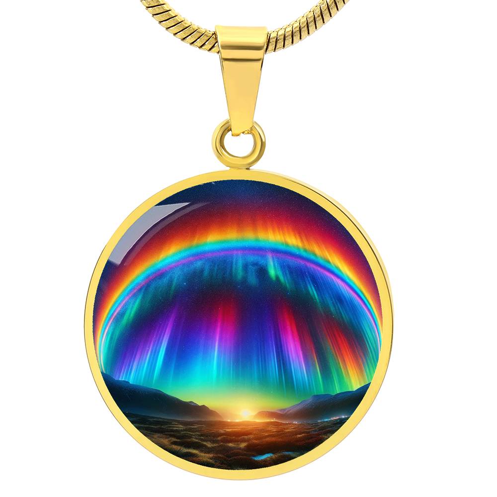 The Northern Rainbow Circle Pendant Necklace