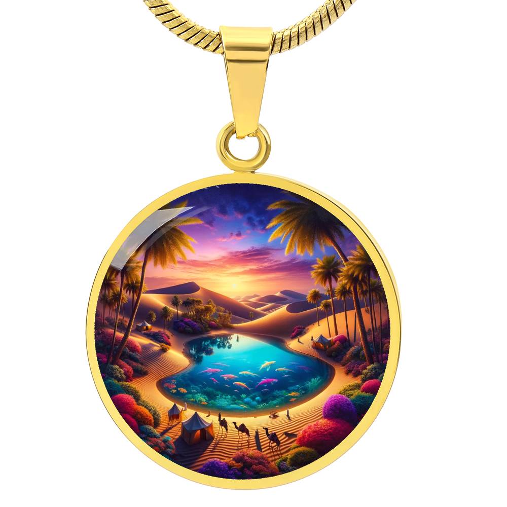 The Oasis Circle Pendant Necklace