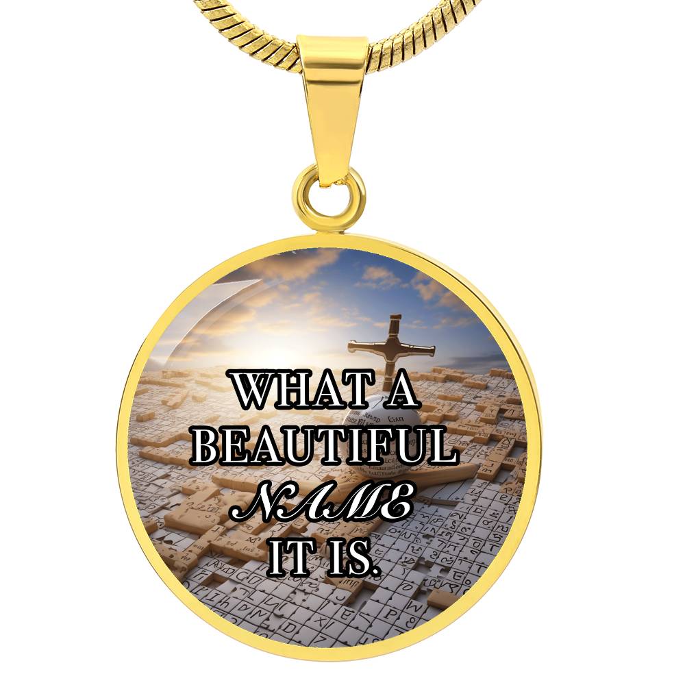 Beautiful Name Circle Faith Pendant Necklace 1