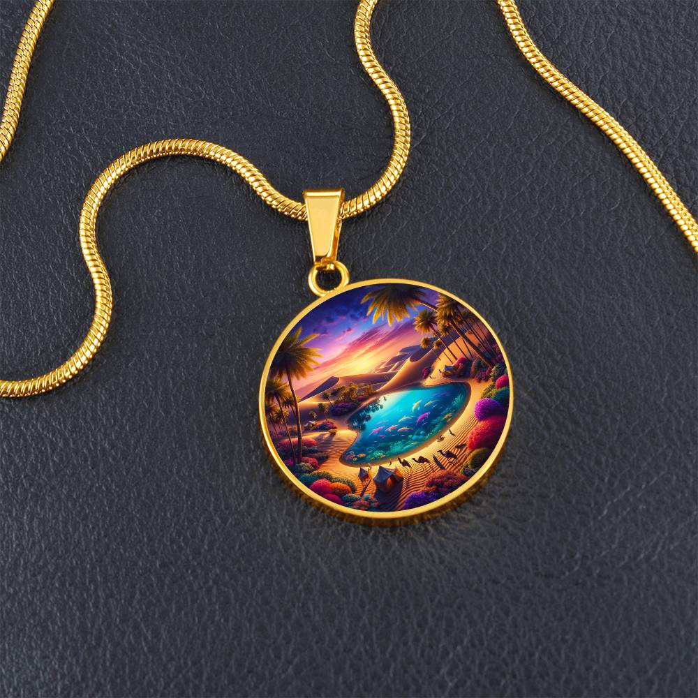 The Oasis Circle Pendant Necklace