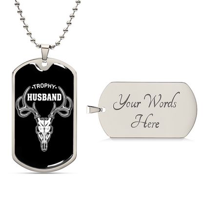 The Trophy Husband Hunter Tag Necklace