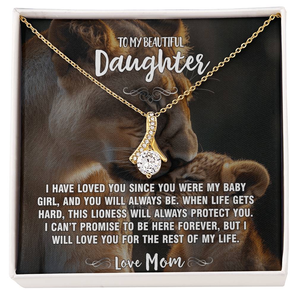 Lioness Protector Mom To Daughter Pendant Necklace