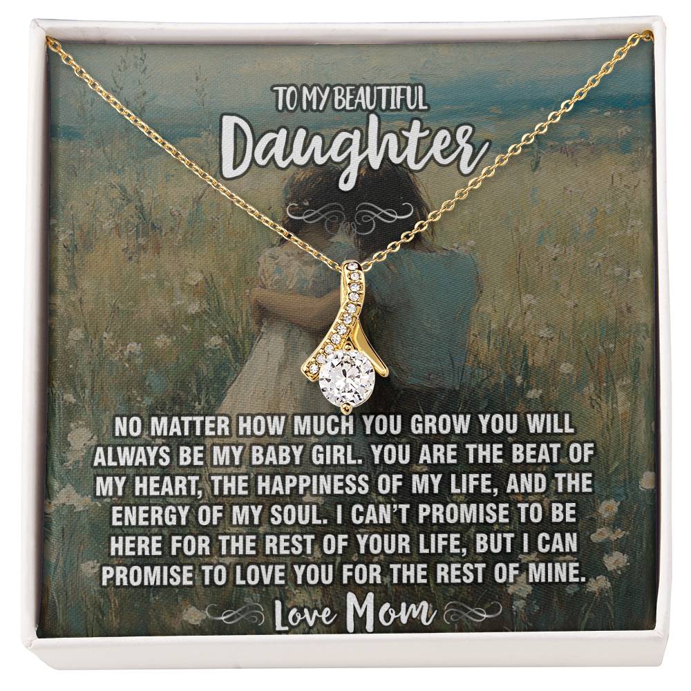 Baby Girl Mom To Daughter Pendant Necklace