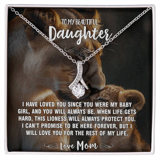 Lioness Protector Mom To Daughter Pendant Necklace