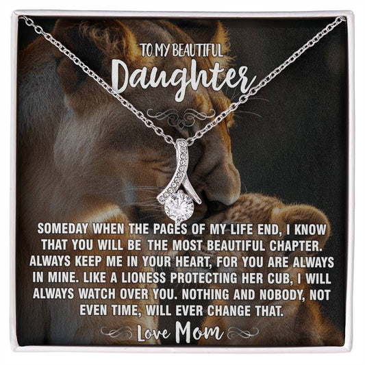 Pages End Lioness Mom To Daughter Pendant Necklace