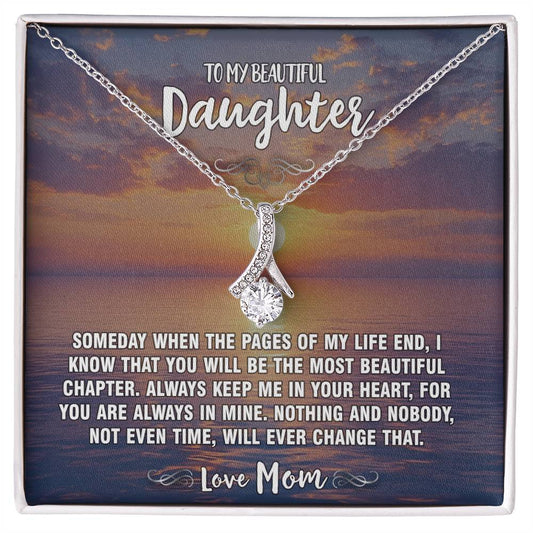 Beautiful Chapter Mom To Daughter Pendant Necklace