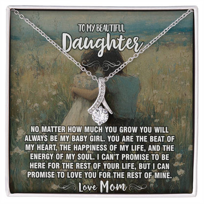 Baby Girl Mom To Daughter Pendant Necklace