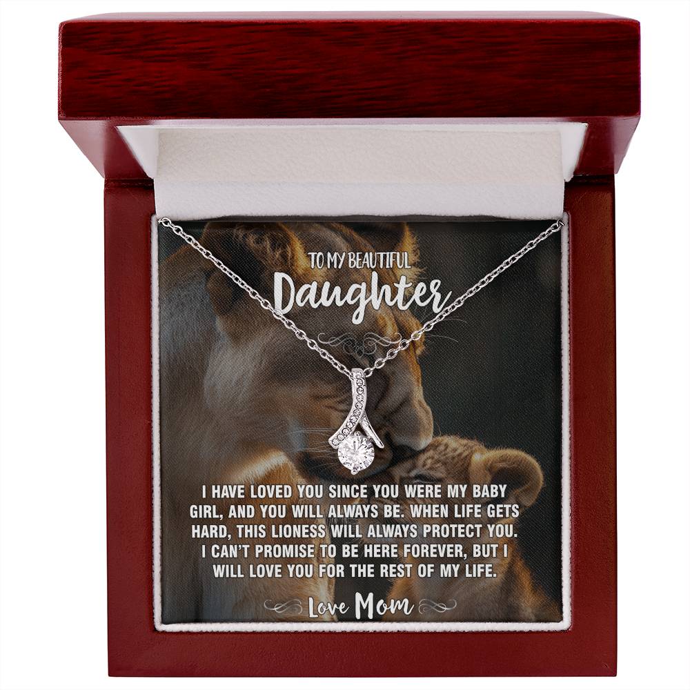 Lioness Protector Mom To Daughter Pendant Necklace