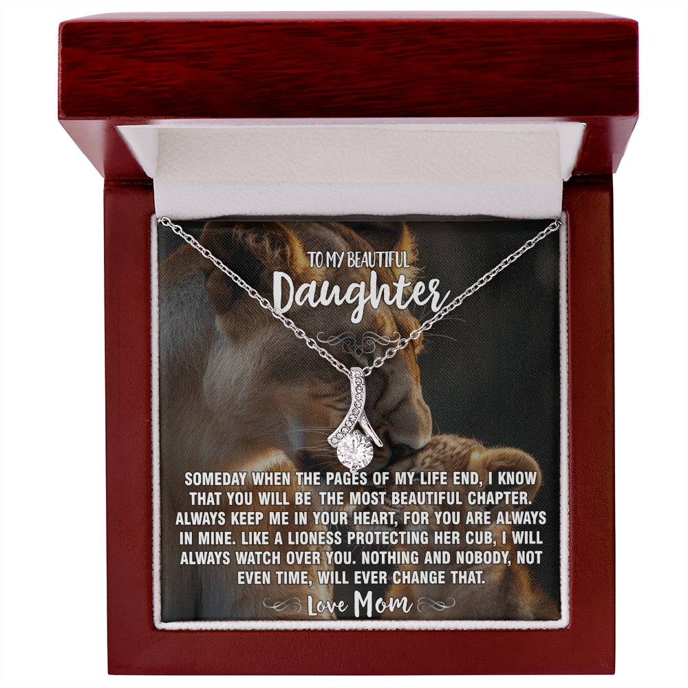 Pages End Lioness Mom To Daughter Pendant Necklace