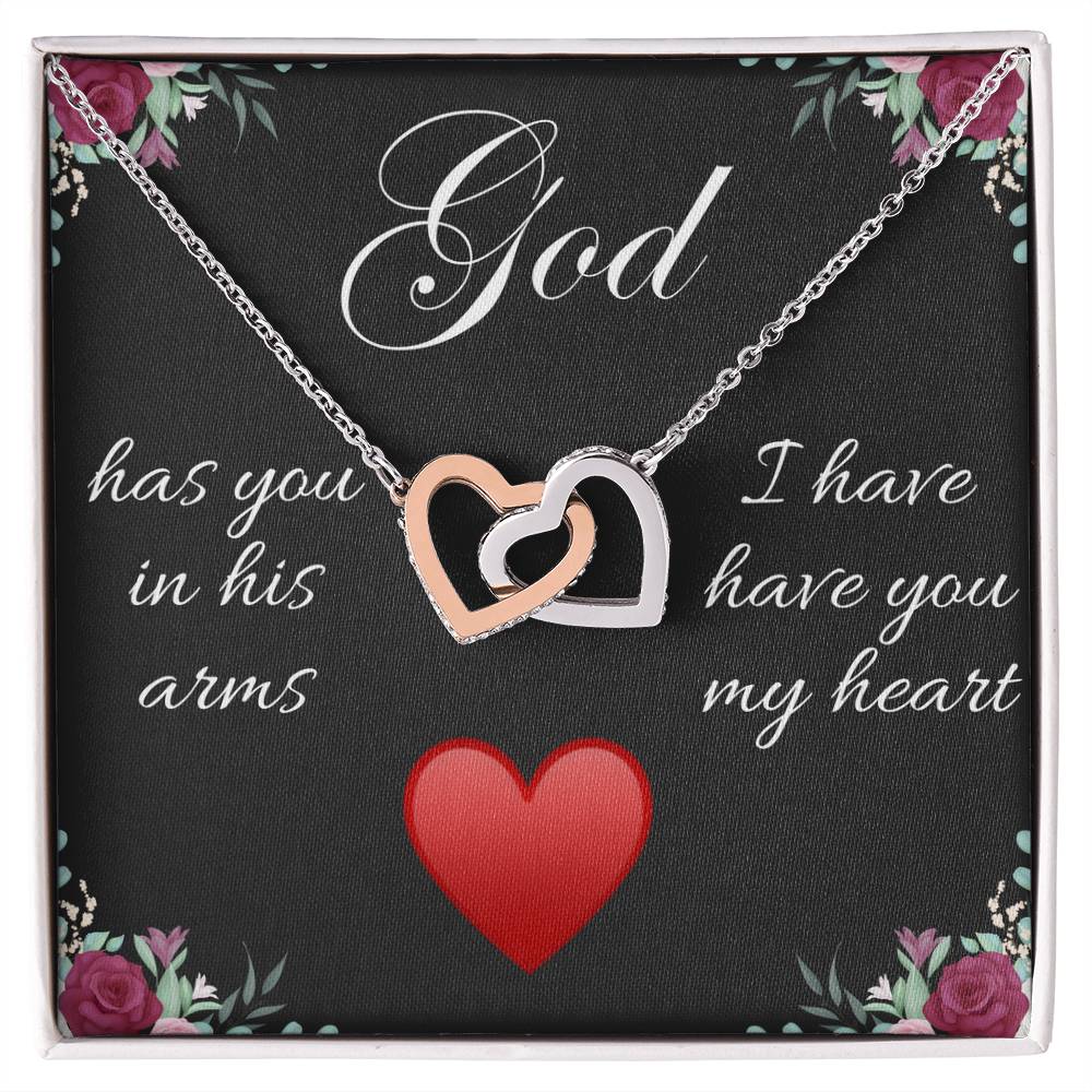 God Has You Faith Interlocking Heart Necklace 1